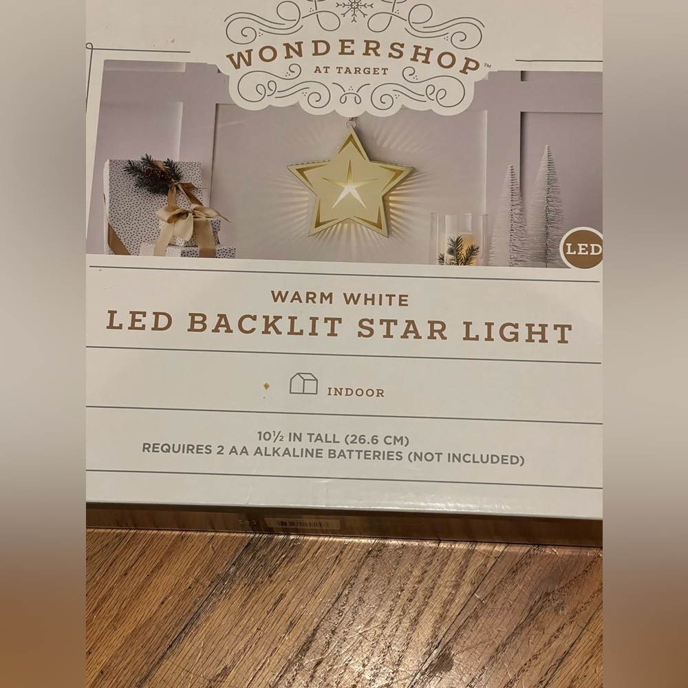 CHRISTMAS WONDERSHOP LIGHT UP WALL HANGING GOLD STAR MCM MID CENTURY RETRO VIBES - Picture 4 of 7